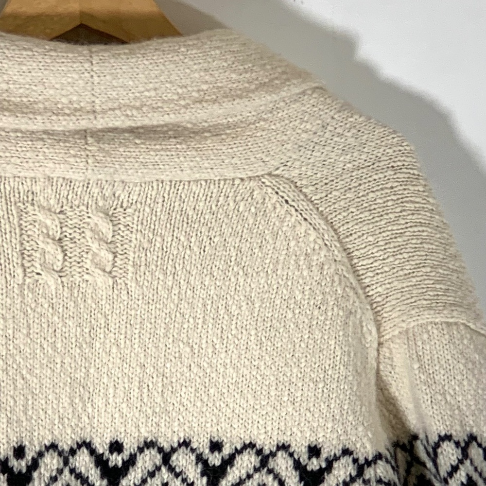 Nili Lotan Fair Isle Nordic Knit Open Cardigan Sweater Alpaca Wool Blend Size M - Picture 8 of 10